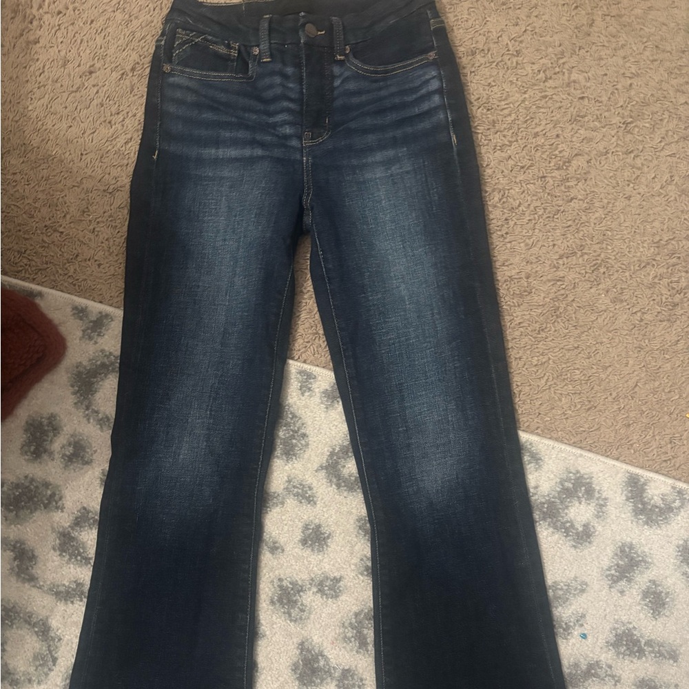 Elegant Dark Indigo Flare Jeans